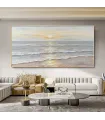 Abstract Ocean Glow Textured Canvas Wall Art