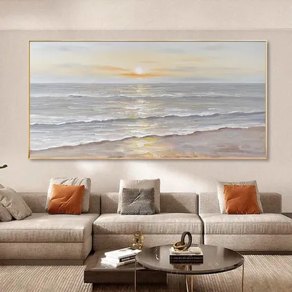 Abstract Ocean Glow Textured Canvas Wall Art