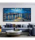 Starry Night Textured Canvas Painting
