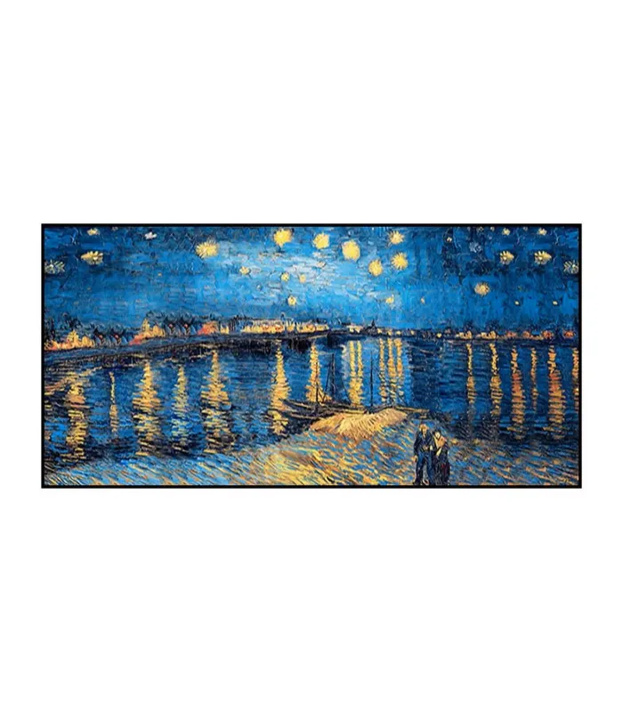 Starry Night Textured Canvas Painting