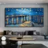 Starry Night Textured Canvas Painting