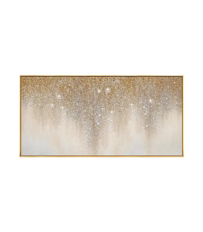 Neutral Glitter Cascade Textured Wall Art