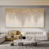 Neutral Glitter Cascade Textured Wall Art