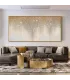 Neutral Glitter Cascade Textured Wall Art