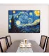 Hand-Painted Starry Night Wall Art