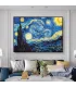 Hand-Painted Starry Night Wall Art