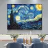 Hand-Painted Starry Night Wall Art
