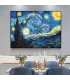 Hand-Painted Starry Night Wall Art
