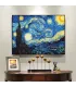 Hand-Painted Starry Night Wall Art