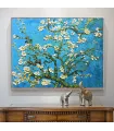 Hand-Painted Almond Blossom Wall Art