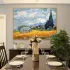 Hand-Painted Wheat Field Cypress Wall Art