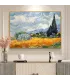 Hand-Painted Wheat Field Cypress Wall Art