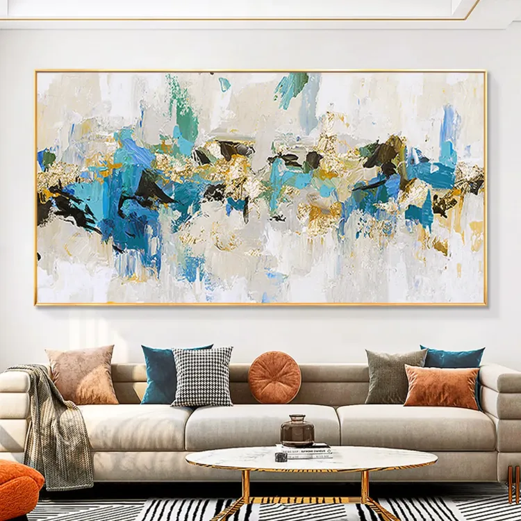 Modern Wabi Sabi Textured Canvas Painting