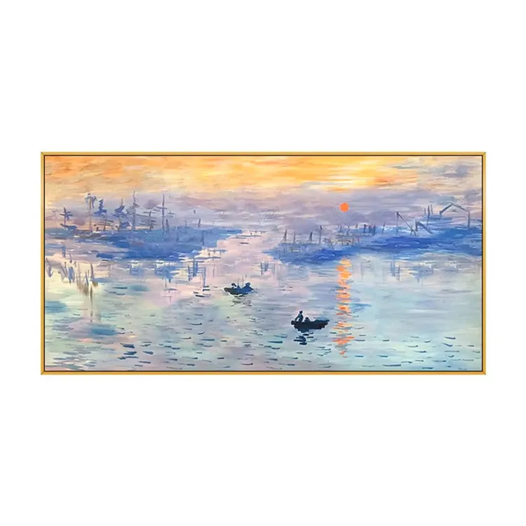Hand-Painted Sunrise Canvas Wall Art