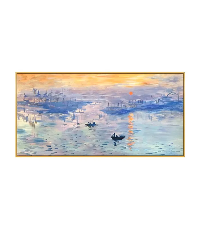 Hand-Painted Sunrise Canvas Wall Art