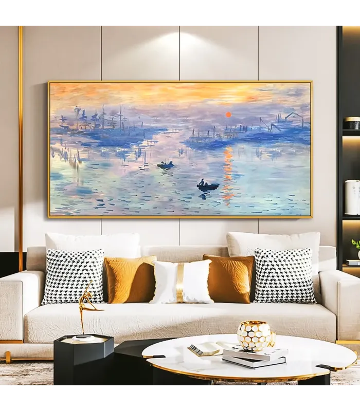 Hand-Painted Sunrise Canvas Wall Art