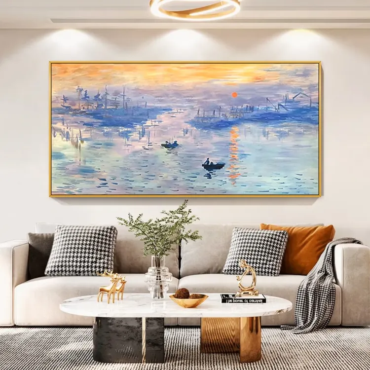 Hand-Painted Sunrise Canvas Wall Art