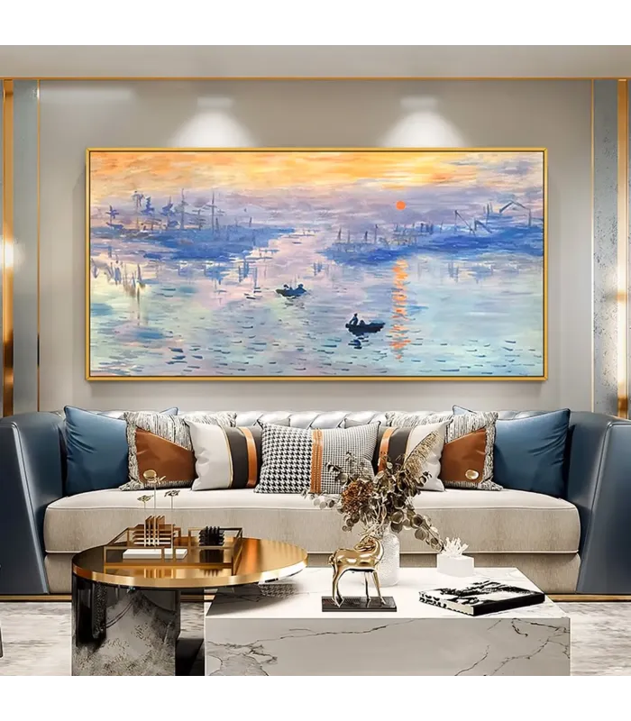 Hand-Painted Sunrise Canvas Wall Art