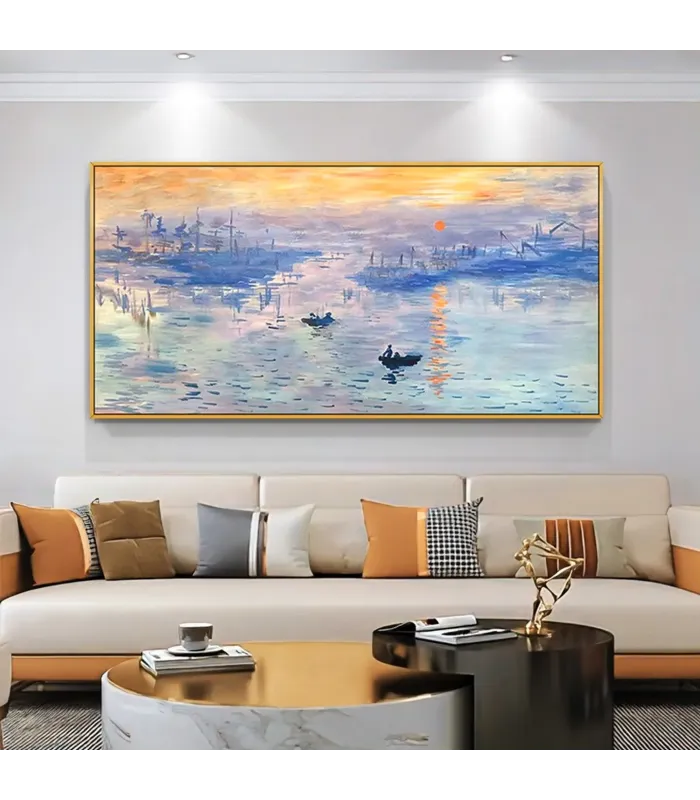 Hand-Painted Sunrise Canvas Wall Art