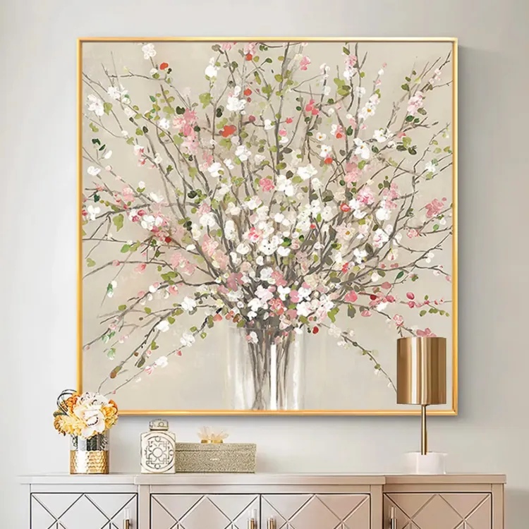 Rustic Wabi Sabi Floral Canvas