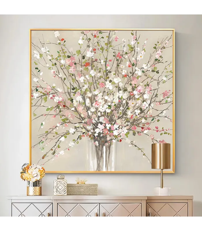 Rustic Wabi Sabi Floral Canvas