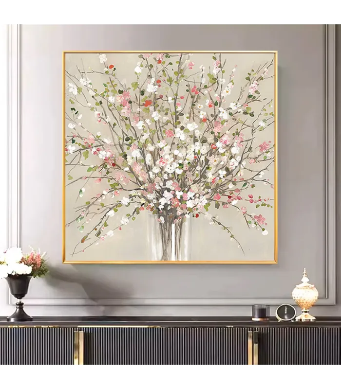 Rustic Wabi Sabi Floral Canvas