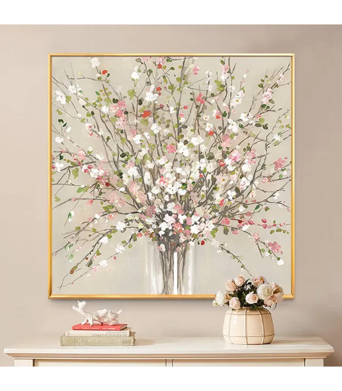 Rustic Wabi Sabi Floral Canvas