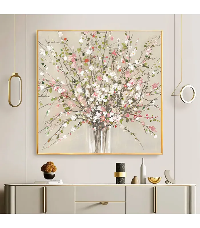 Rustic Wabi Sabi Floral Canvas