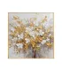 Golden Blossom Textured Canvas Wall Art