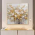 Golden Blossom Textured Canvas Wall Art