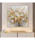 Golden Blossom Textured Canvas Wall Art