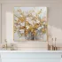 Golden Blossom Textured Canvas Wall Art