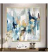 Modern Abstract Blue & Gold Wall Art