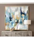 Modern Abstract Blue & Gold Wall Art