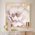 Pink Floral Oil Painting with Gold Foil