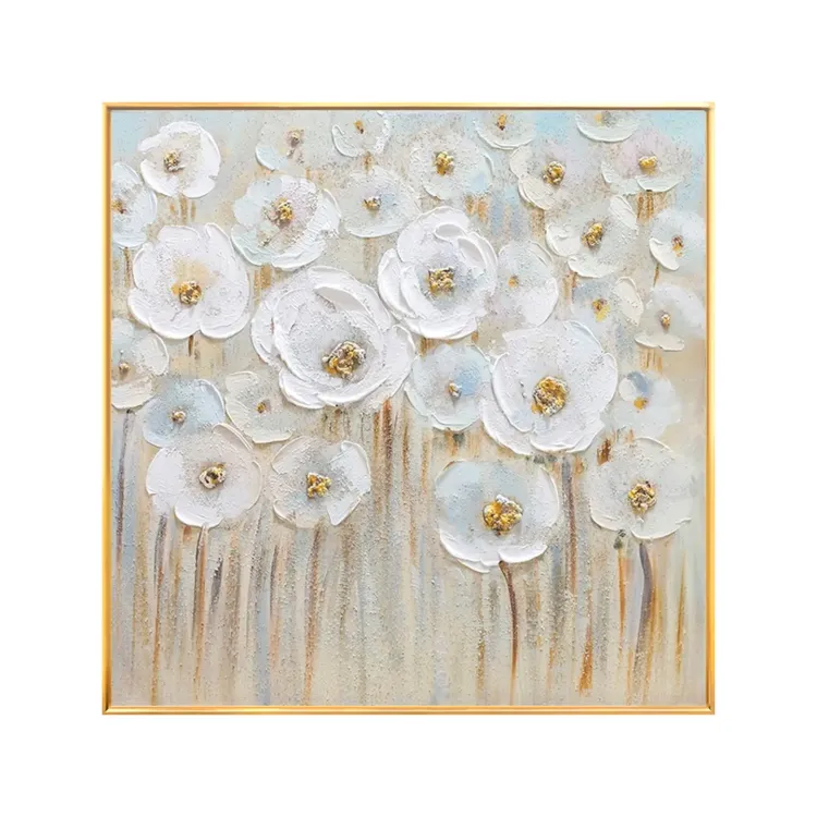 Abstract Floral Textured  Painting