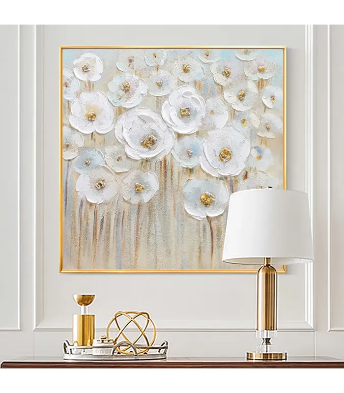 Abstract Floral Textured  Painting