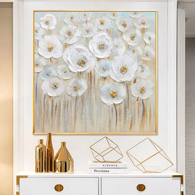 Abstract Floral Textured  Painting