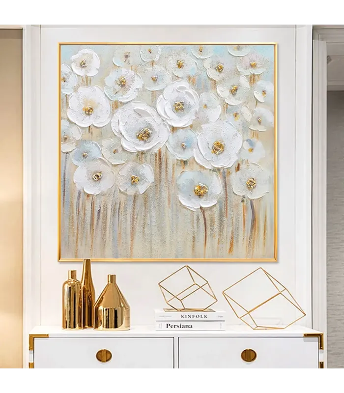 Abstract Floral Textured  Painting