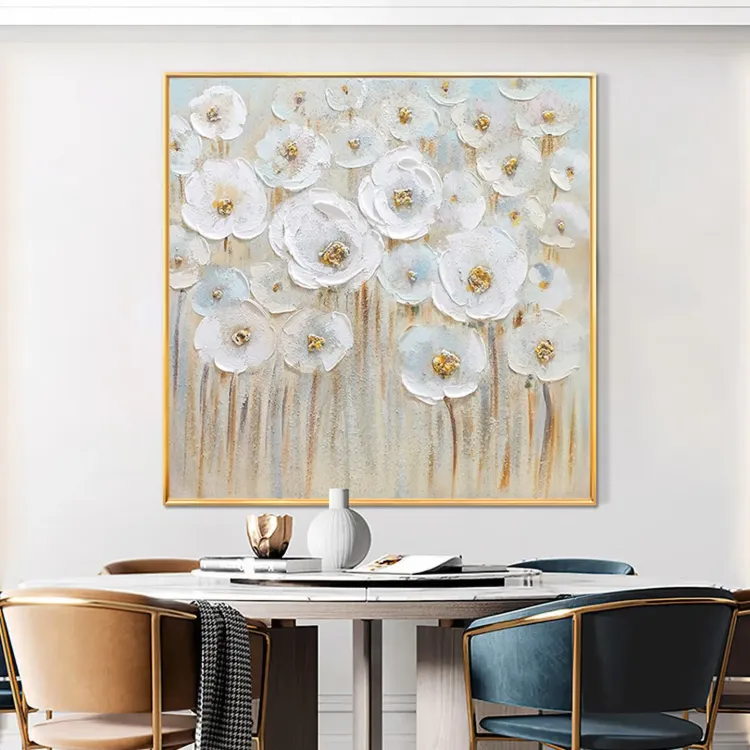 Abstract Floral Textured  Painting