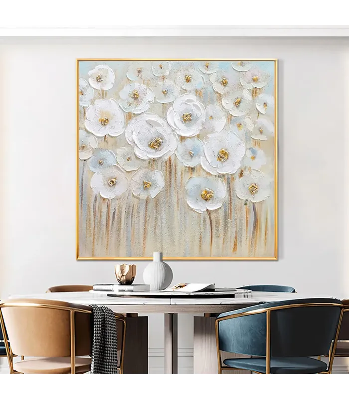 Abstract Floral Textured  Painting