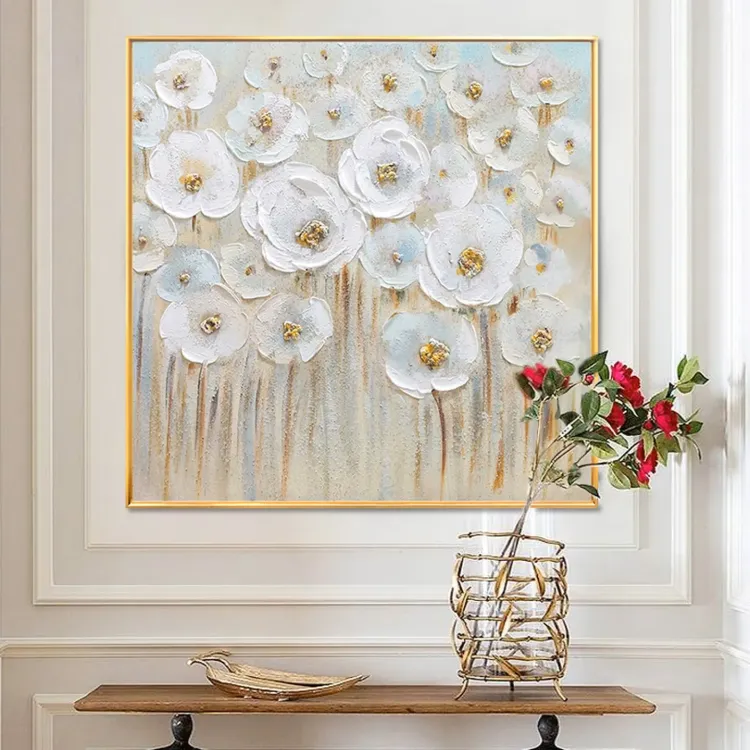 Abstract Floral Textured  Painting