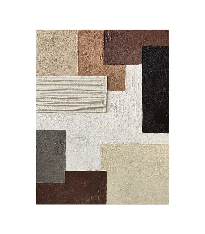 Textured Minimalist Geometric Canvas Art