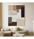 Textured Minimalist Geometric Canvas Art