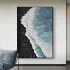 Wabi-Sabi Shoreline Textured Canvas Painting