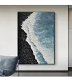 Wabi-Sabi Shoreline Textured Canvas Painting