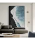 Wabi-Sabi Shoreline Textured Canvas Painting