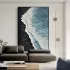 Wabi-Sabi Shoreline Textured Canvas Painting