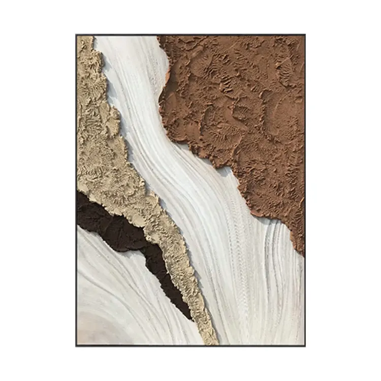 Earthy Textured Minimalist Canvas Art