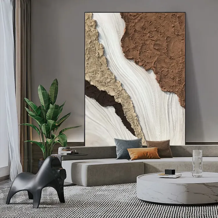 Earthy Textured Minimalist Canvas Art